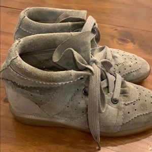 Isabel Marant wedge sneakers/ color dark Khaki.
